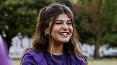 A female student smiling