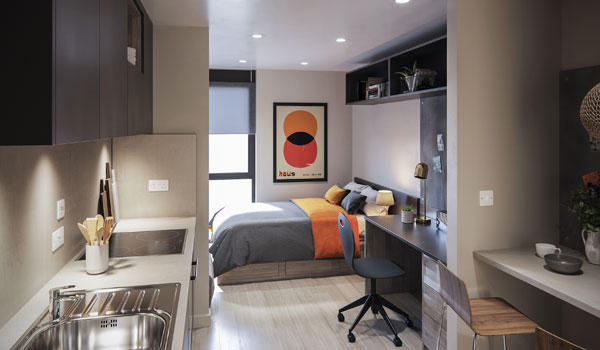 Stanley Studios combine bedroom and study room