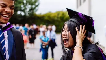 Students at graduation